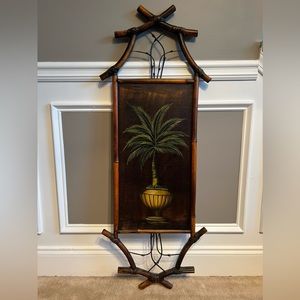 Bamboo wall art palm tree 16x43